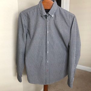 Men’s large Hugo Boss black, red. White shirt